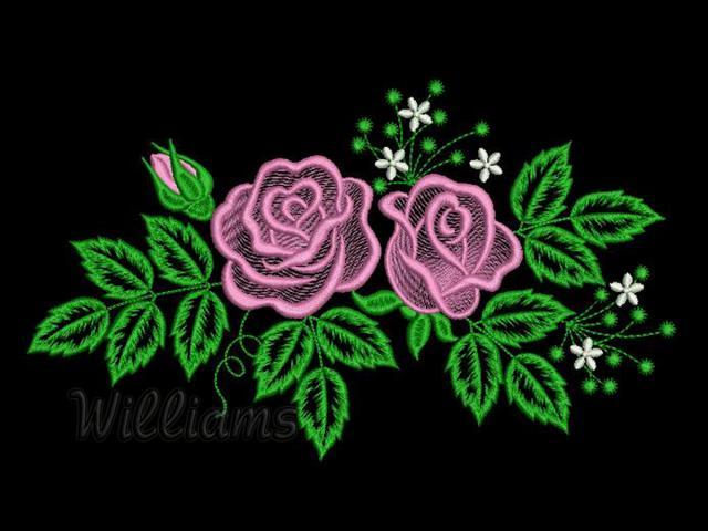 "My roses"_ 4 | Machine embroidery design
