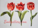 "3 Tulips"_ Machine Embroidery Designs Set