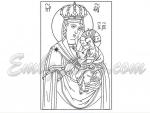 "Chernigovskaya Icon of Blessed Virgin Mary"_Contour