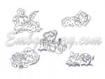 Set of 5 Machine Embroidery Designs 