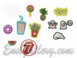 Set of 11 Machine Embroidery Designs
