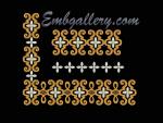 Set of 6 Machine embroidery designs.