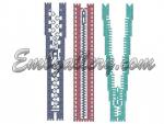"Zippers"__Gift with purchase Set of 3 Machine Embroidery Designs