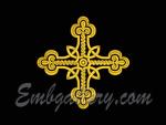 "Крест 21 см к набору W342" Дизайн церковной машинной вышивки
