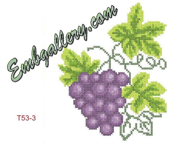 Printable Cross Stitch Small Wine Grapes