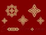 Set of crosses for church vestments