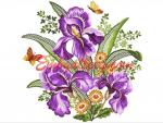 "Irises and daisies"_271x270mm