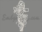 "Cross with Two Roses"