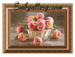 "Basket with peaches"_for hoops 200x280mm