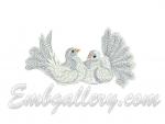 "Wedding Towel Roses "White Pigeons"