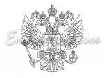 "Coat of arms of Russia in Contour"_66x71mm
