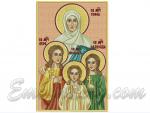 "Saint Sophia the Martyr and Faith, Hope and Love"_Icon