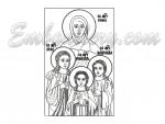 "Saint Sophia the Martyr and Faith, Hope and Love"_Contour Icon