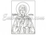 "St. Matrona of Moscow"_contour icon