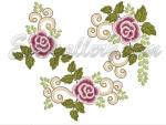"Vintage roses"_for hoops_10x10mm