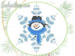 "Snowman"_in Cross Stitch
