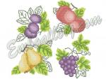 "Fruits and berries"_Machine Embroidery Set in Cross Stitch Technique