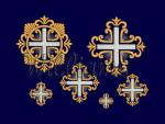 "A set of crosses for church vestments"