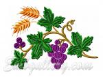 "Grapes with spikelets"_ Border (for hoop 130х180mm)