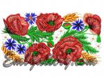 "Border with poppies for hoops 130x180mm"