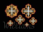 "A set of crosses for church vestments"