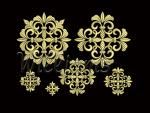   "A set of crosses for church vestments"