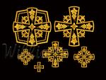  "Grapes"_ Set of crosses for church vestments